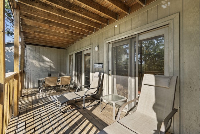 view of sunroom