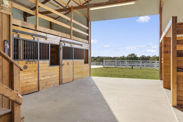 view of horse barn