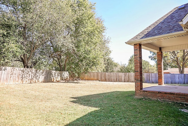 view of yard with a patio area