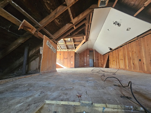 view of attic