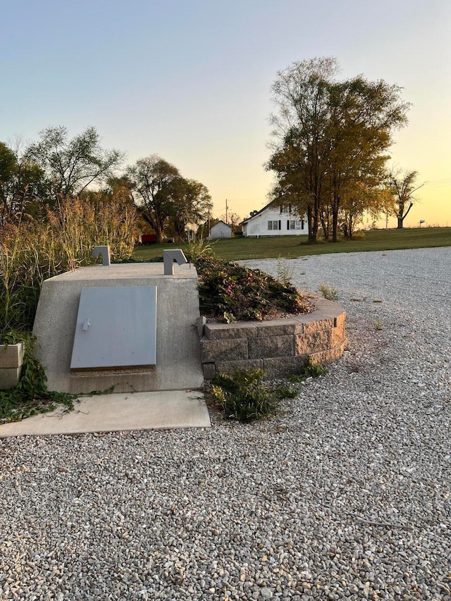 view of storm shelter