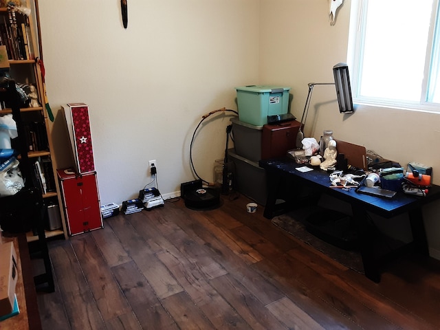 miscellaneous room featuring wood-type flooring