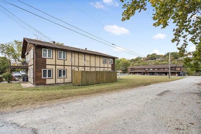 exterior space with a lawn