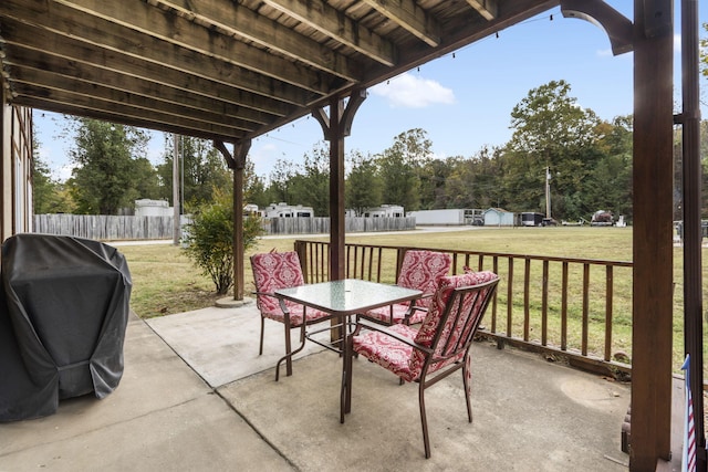 view of patio / terrace featuring area for grilling