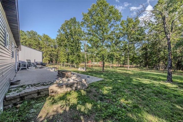 view of yard featuring a patio area