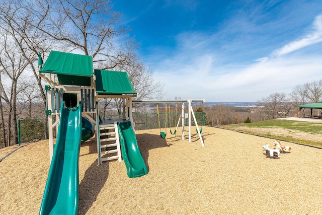 view of jungle gym