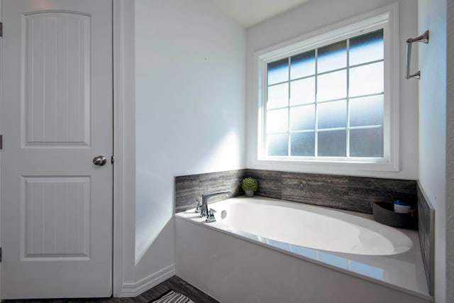 bathroom with a bathing tub