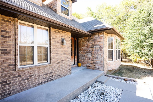 21620 County Road 232, Hermitage, MO 65668 - doorway to property featuring roof with shingles