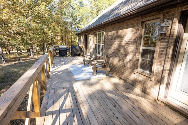 21620 County Road 232, Hermitage, MO 65668 - wooden terrace with grilling area
