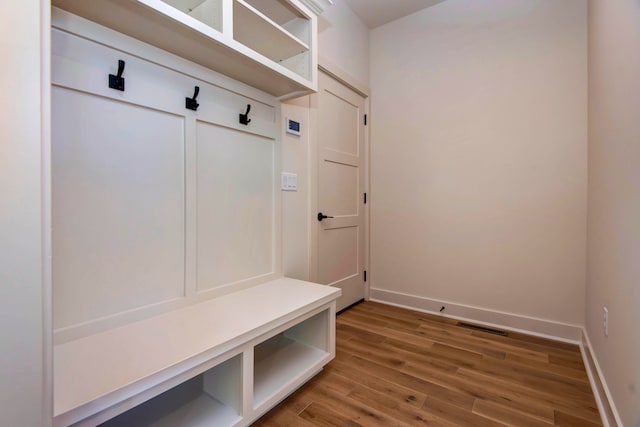 mudroom featuring hardwood / wood-style flooring