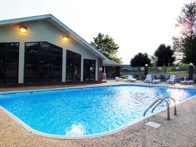 view of pool with a patio