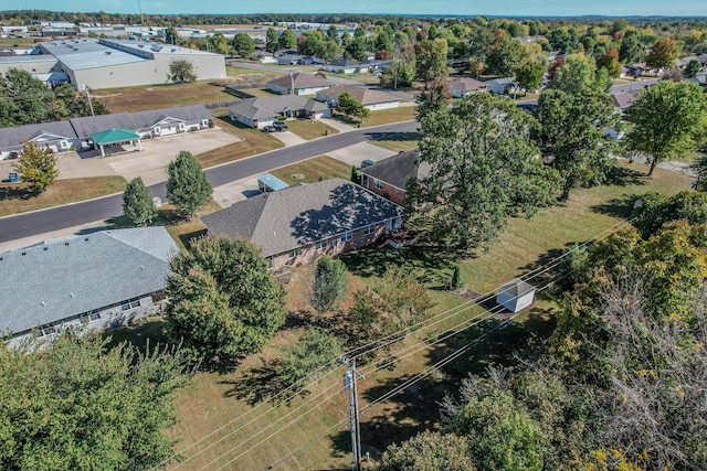 bird's eye view with a residential view