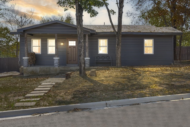 view of ranch-style home