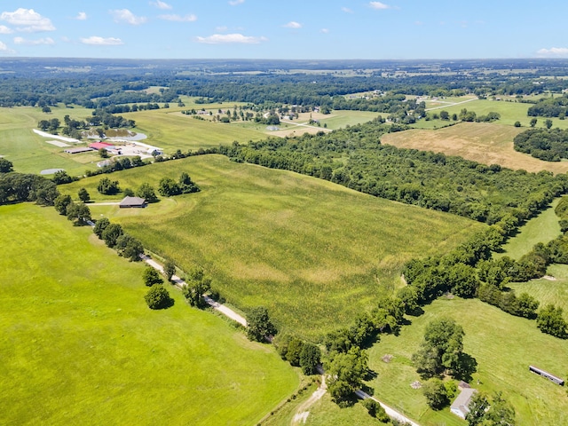 aerial view featuring a rural view