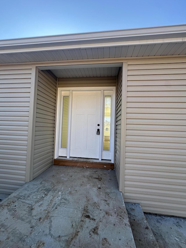 view of doorway to property