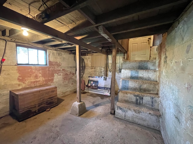 view of basement