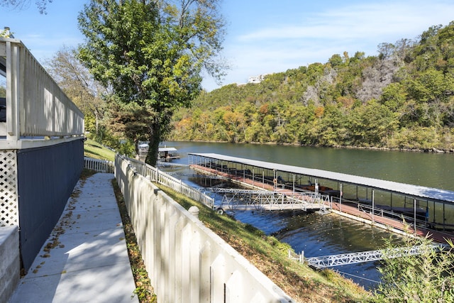 123 River Point Rd Unit 37, Hollister, MO 65672 - dock featuring a water view and a view of trees