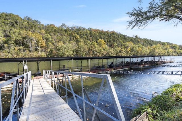 123 River Point Rd Unit 37, Hollister, MO 65672 - dock area with a view of trees and a water view