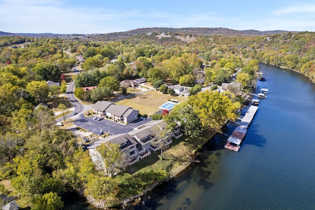 123 River Point Rd Unit 37, Hollister, MO 65672 - aerial view of a heavily wooded area and a large body of water