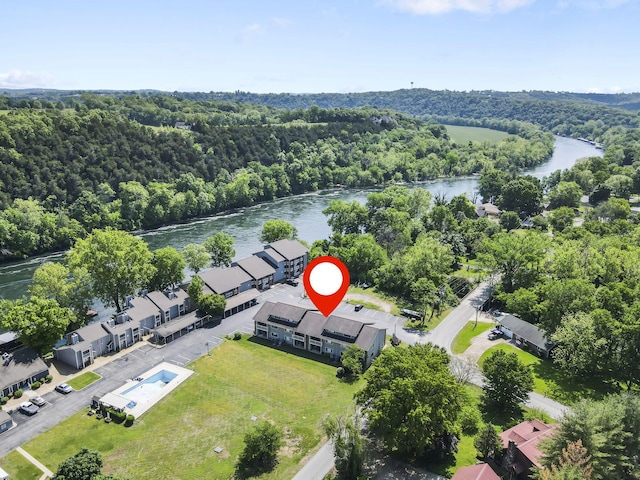 123 River Point Rd Unit 37, Hollister, MO 65672 - aerial view of a heavily wooded area and a nearby body of water