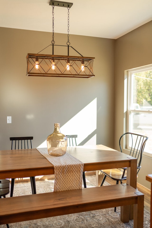 dining room featuring wood-type flooring