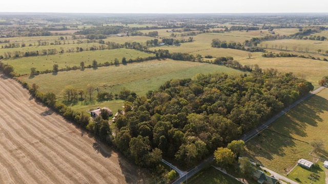 aerial view with a rural view