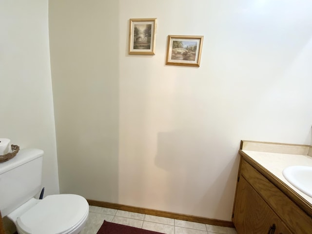 1814 State Highway 125, Sparta, MO 65753 - bathroom with toilet, tile patterned floors, baseboards, and vanity