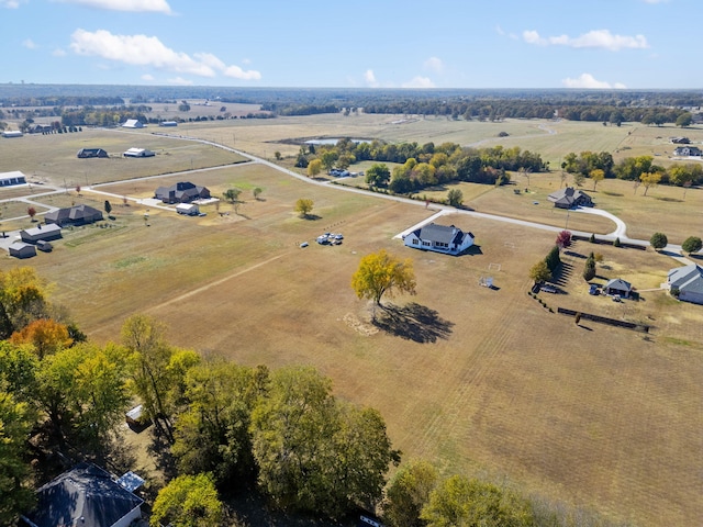 aerial view with a rural view