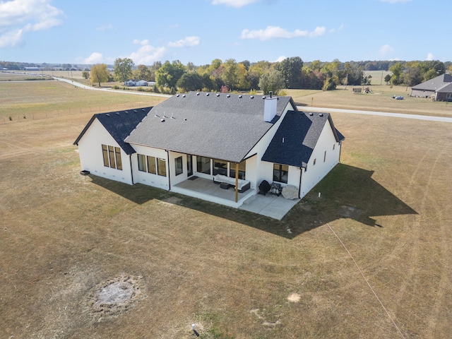 aerial view with a rural view