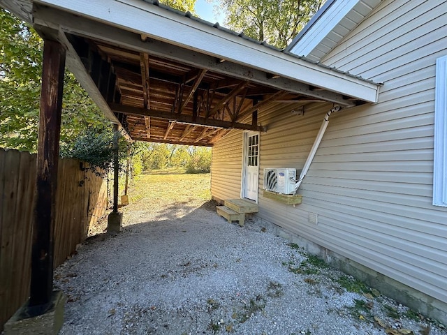 exterior space with ac unit