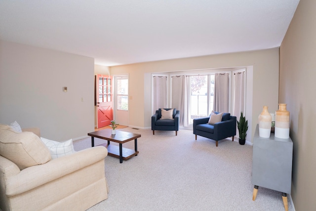 view of carpeted living room