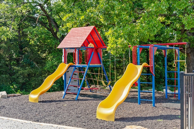 view of jungle gym