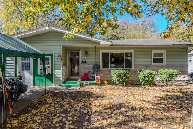 view of front of home with a porch