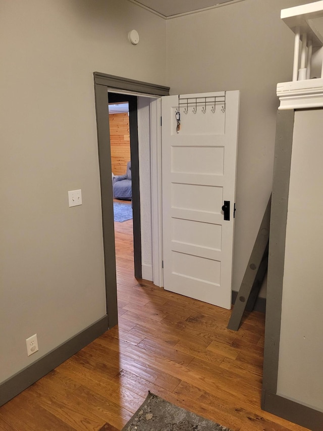 hall featuring hardwood / wood-style floors