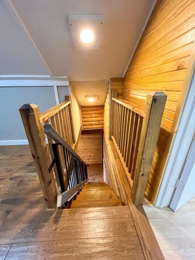 1025 Woodland Ave, West Plains, MO 65775 - staircase with wood finished floors