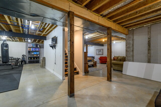 236 N Dade 147, Greenfield, MO 65661 - unfinished below grade area featuring stairs