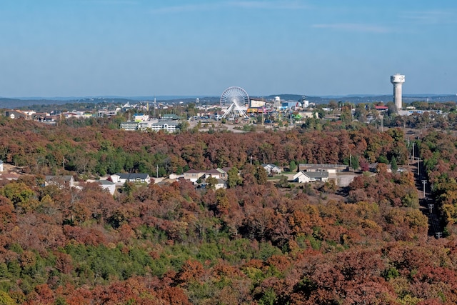 drone / aerial view with a view of trees