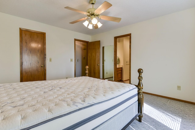 1462 E Powell St, Springfield, MO 65804 - bedroom featuring carpet floors, baseboards, and ceiling fan