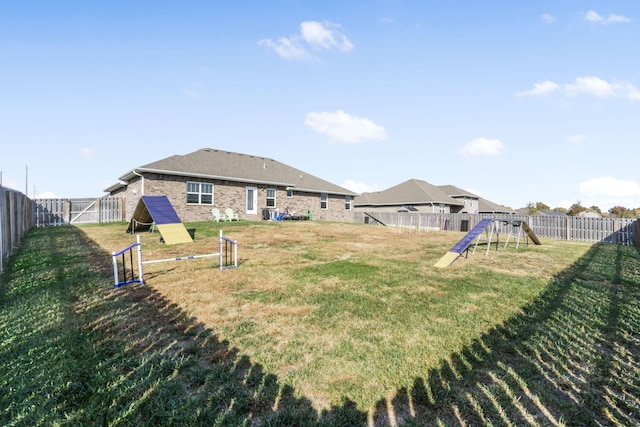 view of yard featuring a playground