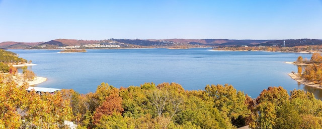 water view with a mountain view