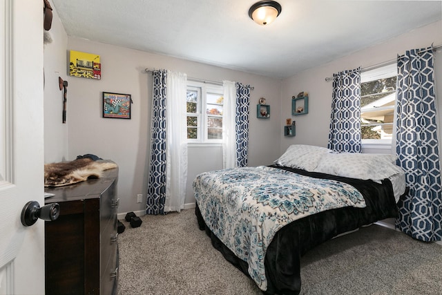 view of carpeted bedroom