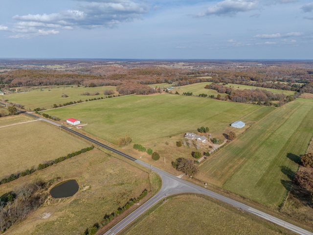 bird's eye view with a rural view