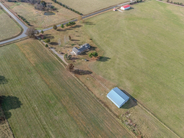 drone / aerial view featuring a rural view