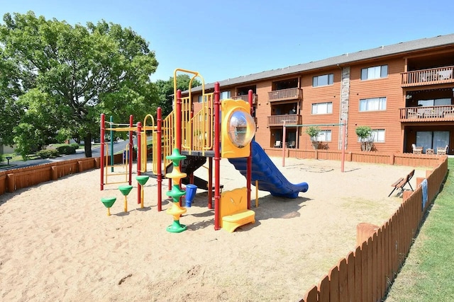 view of jungle gym