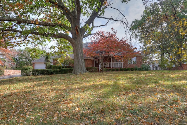 exterior space with a front yard