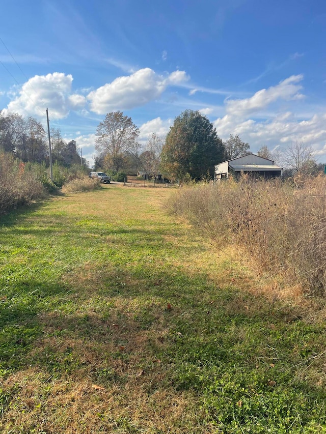 view of yard featuring a rural view