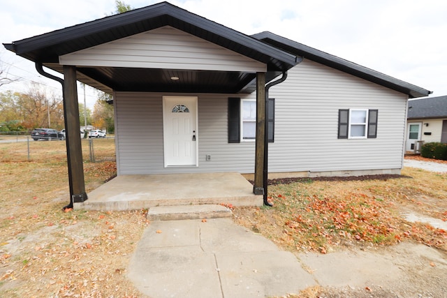 view of bungalow-style home