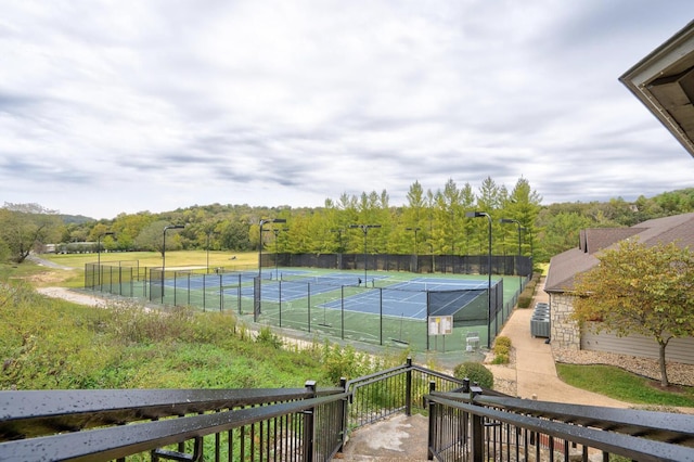 view of tennis court