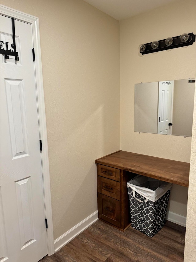 bathroom featuring hardwood / wood-style flooring