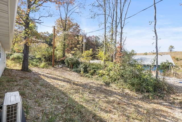 view of yard with a water view